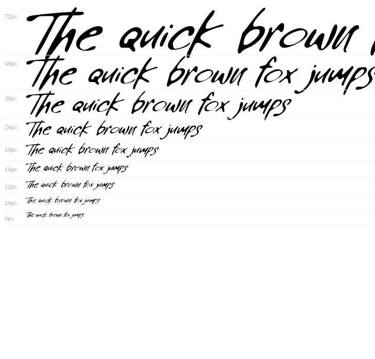 Writing Tresno Regular Waterfall