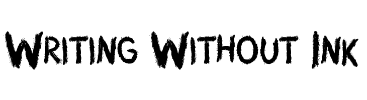 Writing Without Ink Font