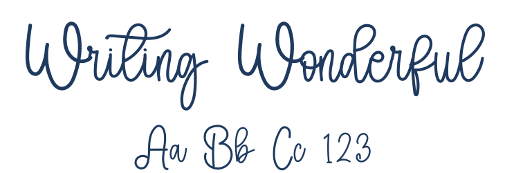 Writing Wonderful Font Preview