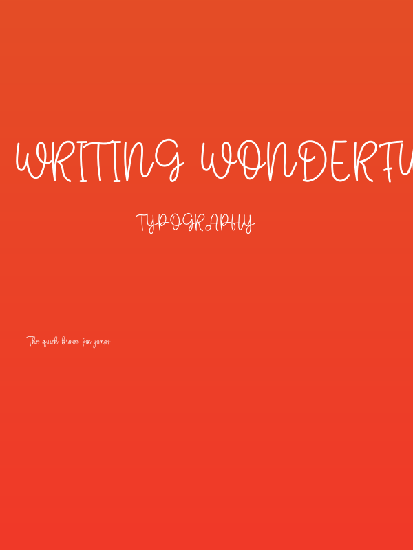 Writing Wonderful Poster