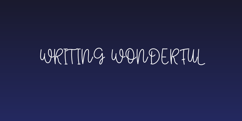 Writing Wonderful Social Header