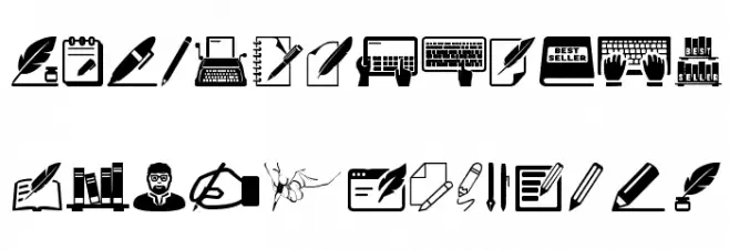 Writing フォント 大文字