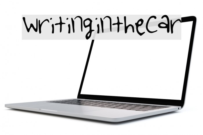 WritingintheCar Font examples