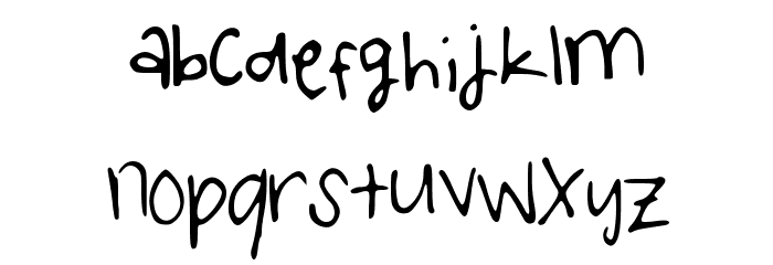 WritingintheCar Font LOWERCASE