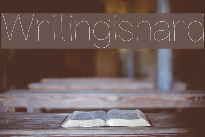 Writingishard Font examples