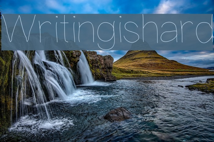Writingishard Font examples