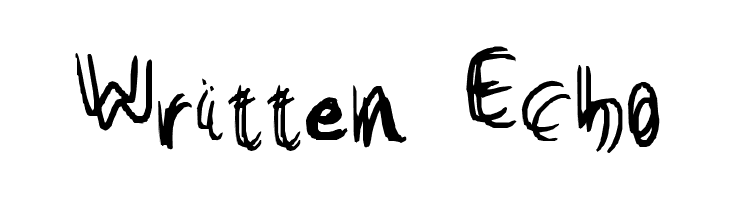 Written Echo Font