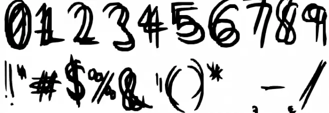 Written Echo Font OTHER CHARS