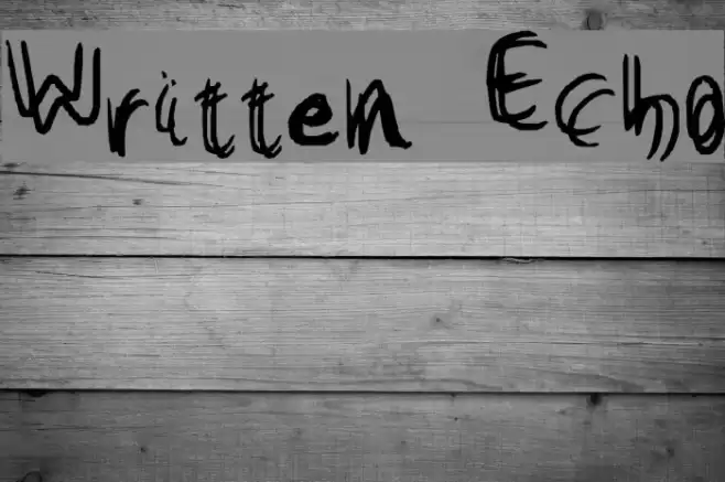 Written Echo Font examples