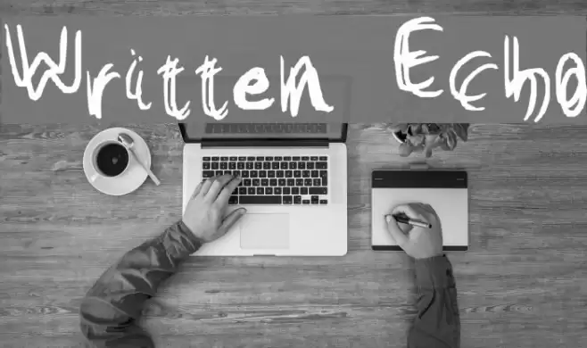 Written Echo Font examples