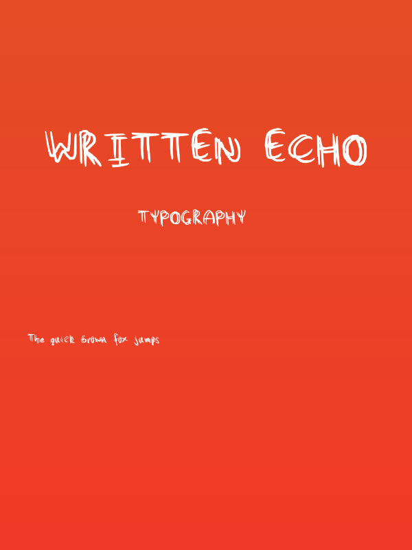 Written Echo Poster