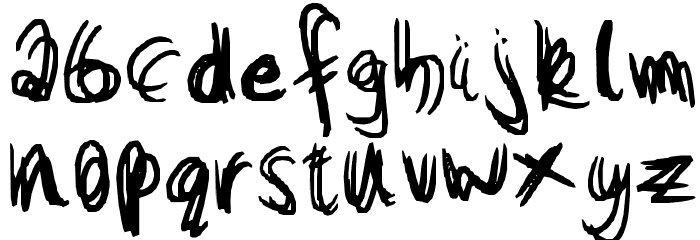 Written Echo Font LOWERCASE