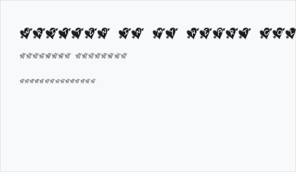 Written In My Heart College Updated Business Card