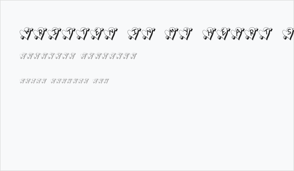 Written In My Heart Shadow Updated Business Card