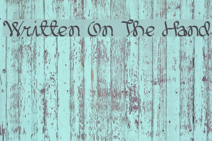 Written On The Hand Font examples