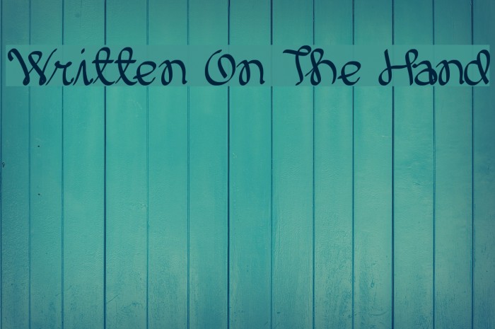 Written On The Hand Font examples