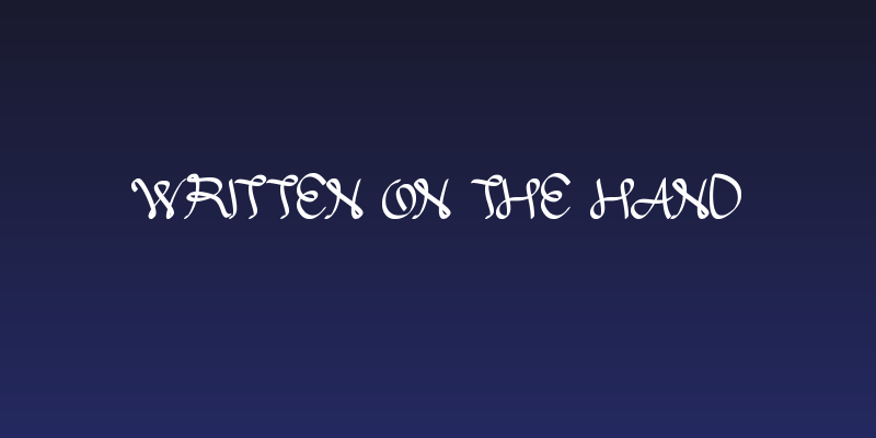 Written On The Hand Social Header