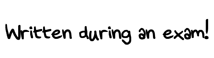 Written during an exam!  لخطوط تنزيل