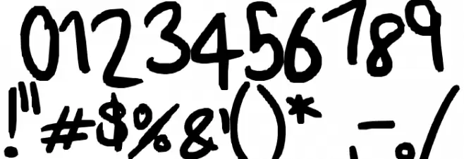 Written during an exam! Font OTHER CHARS