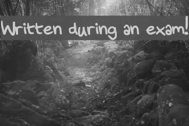 Written during an exam! Font examples