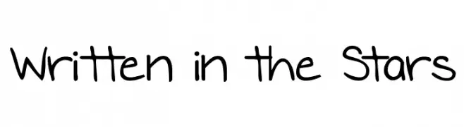 Written in the Stars  Frei Schriftart Herunterladen