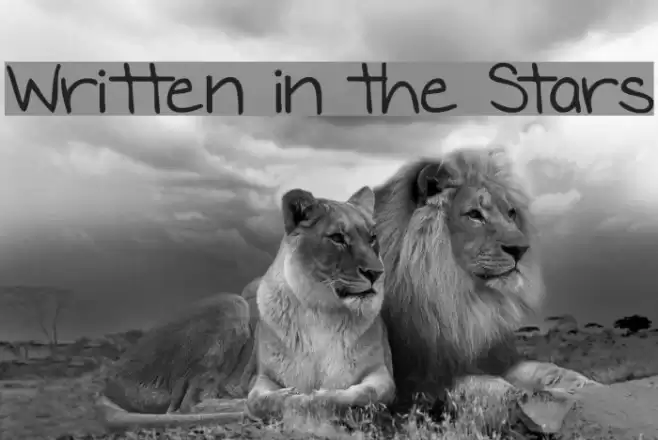 Written in the Stars Font examples