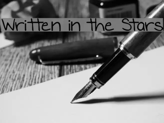 Written in the Stars Font examples