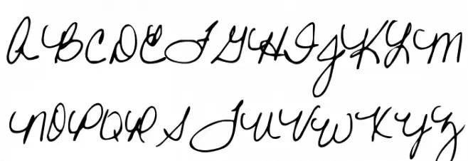 Written on His Hands 字体 大写