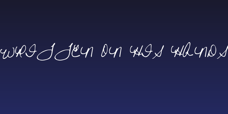 Written on His Hands Social Header