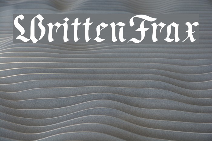 WrittenFrax Font examples