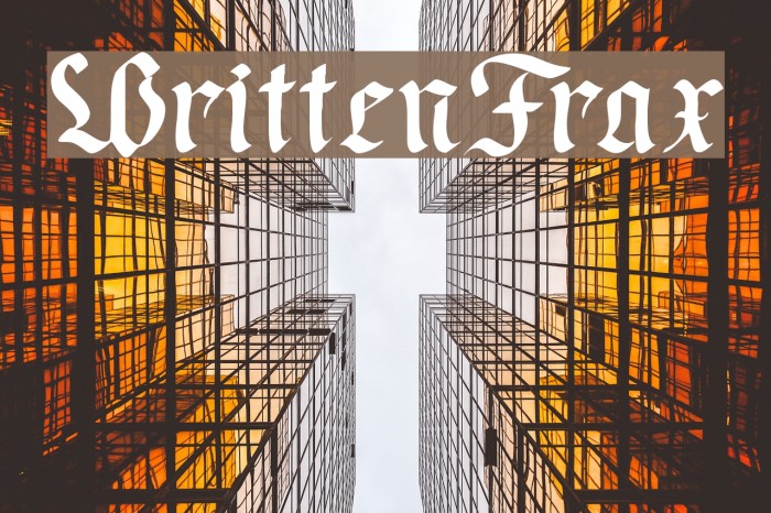 WrittenFrax Font examples