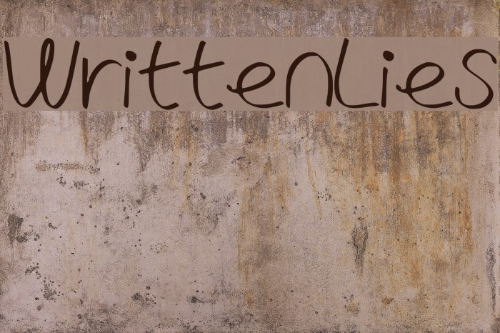 WrittenLies Font examples