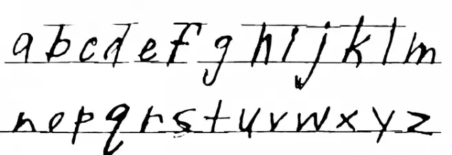 Writtenhouse Schriftart Kleinbuchstaben