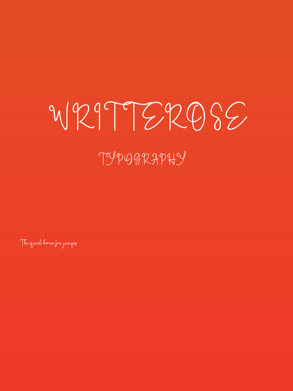 Writterose Poster