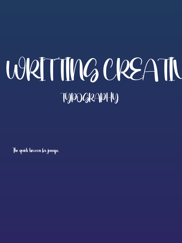 Writting Creative Poster