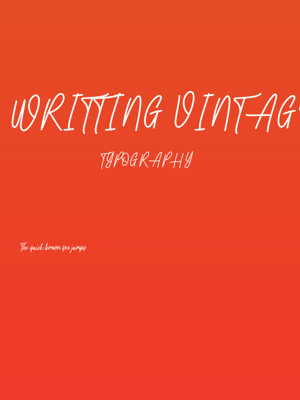 Writting Vintage Poster