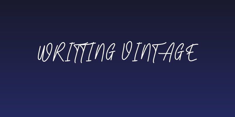 Writting Vintage Social Header