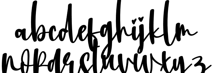 Writting Font LOWERCASE