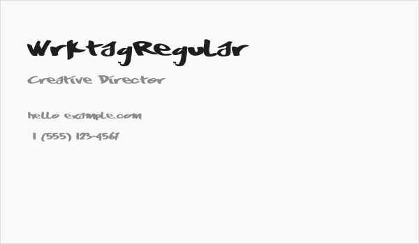 WrktagRegular Business Card
