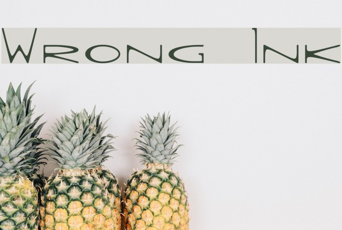 Wrong Ink Font examples