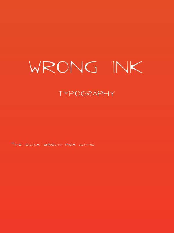 Wrong Ink Poster