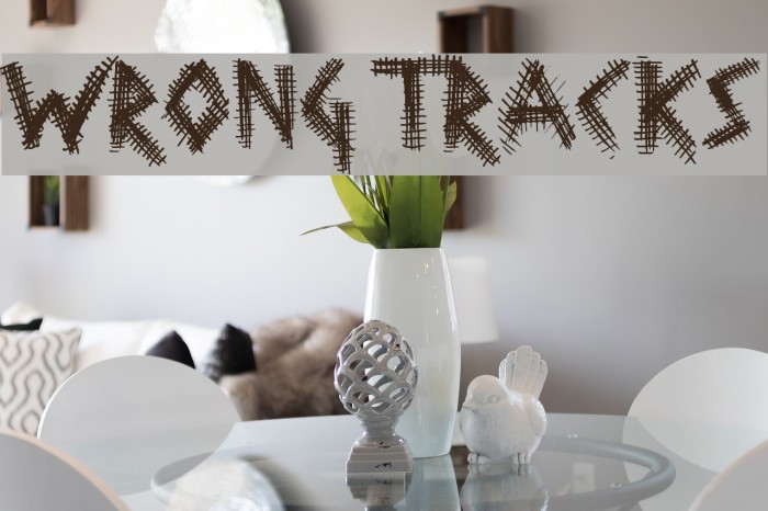 Wrong Tracks Font examples