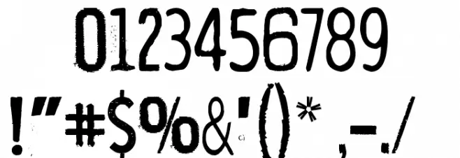 Wrong time, right place Font OTHER CHARS