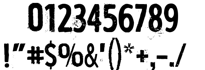 Wrong time, wrong place Font OTHER CHARS