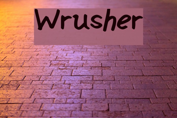 Wrusher Font examples