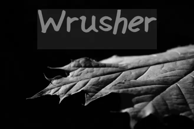 Wrusher Font examples