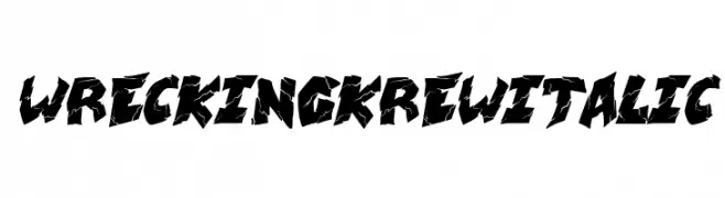 wrecking krew Italic  les polices de caractères gratuit tlcharger
