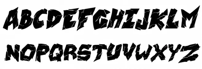 wrecking krew Italic Schriftart Groß