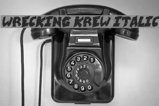 wrecking krew Italic Font examples