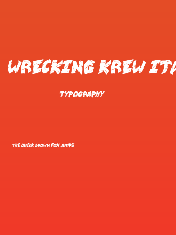 wrecking krew Italic Poster